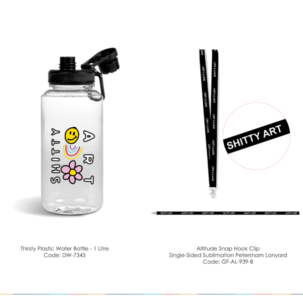 Thirsty Plastic Water Bottle - 1L